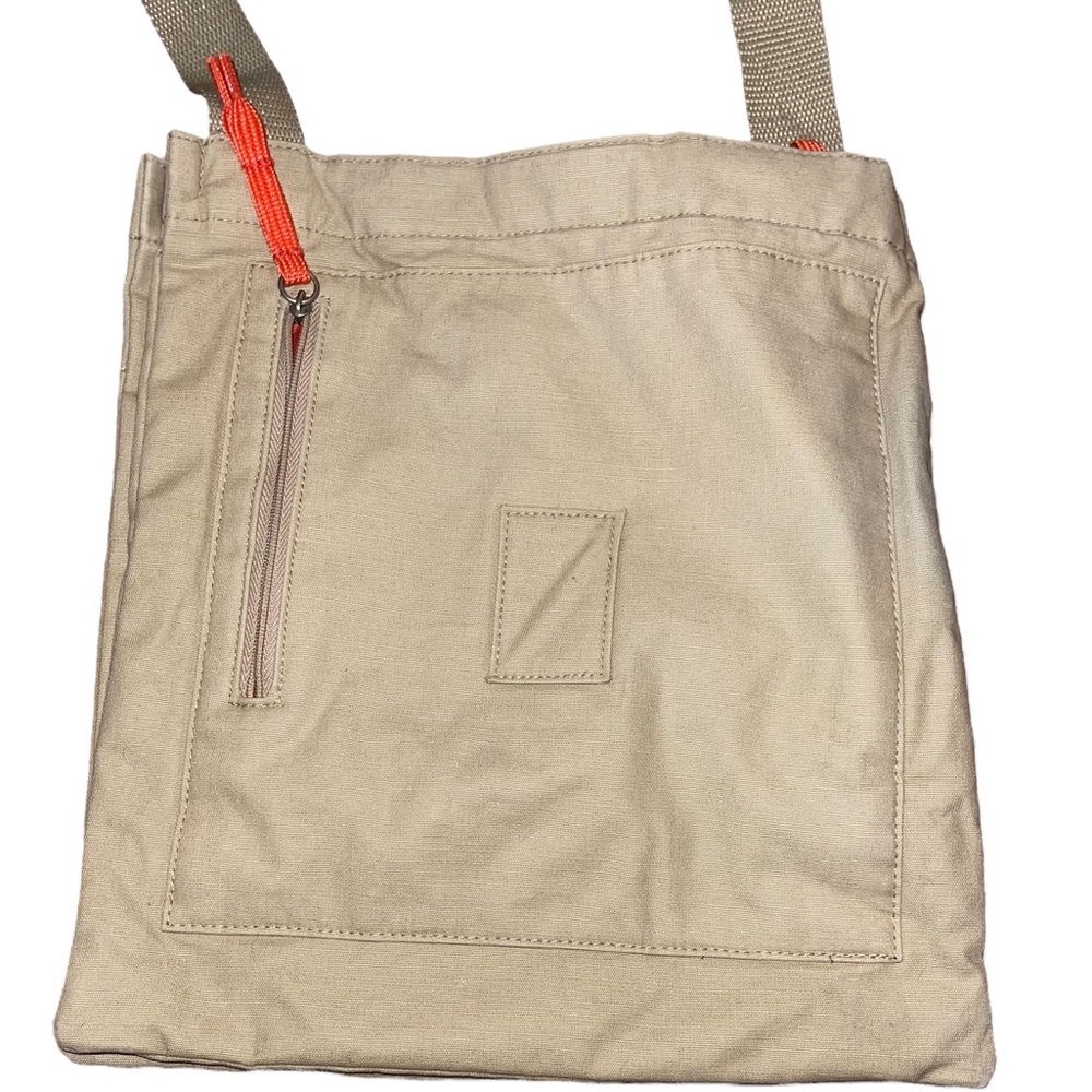 Gap Brown tan with orange accents Handle Crossbody Shoulder Handbag Purse‎